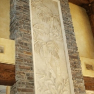 Tropical Fireplace Detail